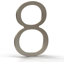 Méga poignées avec numéros de maison pour l'extérieur - 5 po pour installation facile à installer au mur - Numéros de métal robustes pour l'adresse sur la maison, quincaillerie de fixation incluse - Nickel satiné (numéro 0)-114280819-136314710