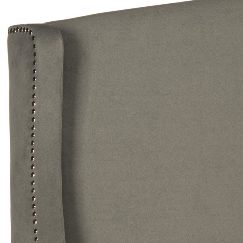 Hattiesburg Upholstered Headboard, Twin, Pewter 100% Polyester