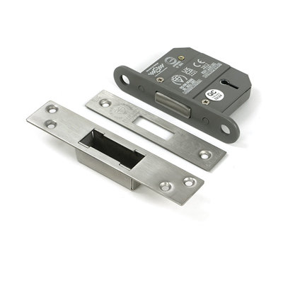 Satin Chrome 2½" 5 Lever BS Dead Lock