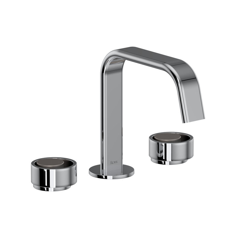 Eclissi™ Widespread Lavatory Faucet with U-Spout, Polished Chrome/Satin Nickel