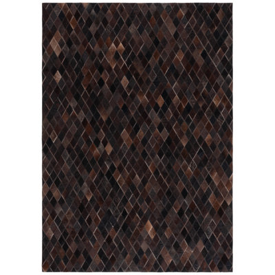 Schaible Hand Woven Leather Geometric Rug