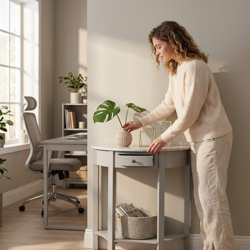 Lintz End Table, Grey
