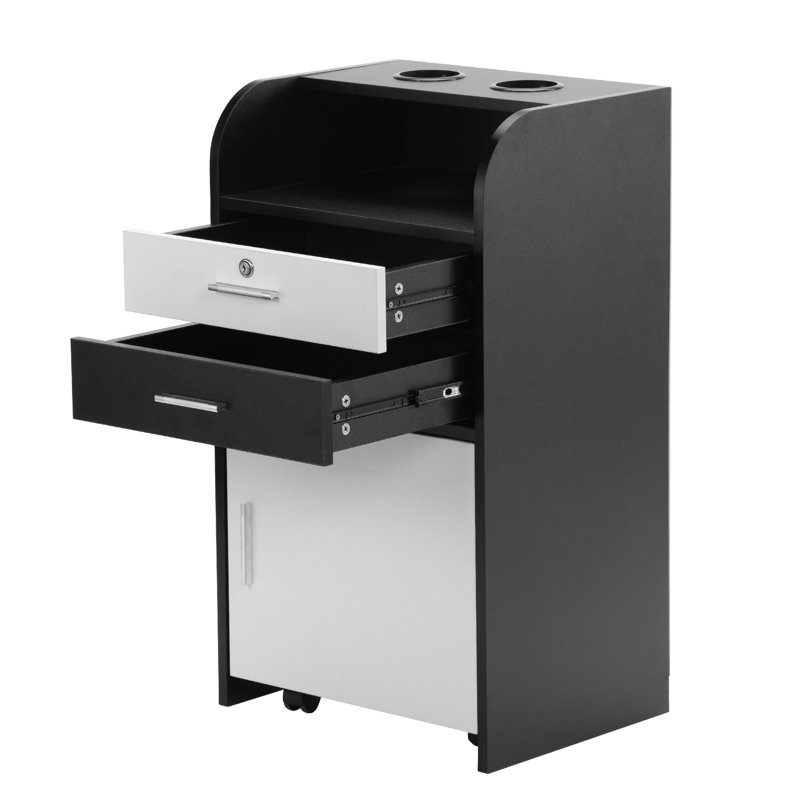 Mcraney Storage Drawer, White/Black