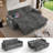 Sectional Sleeper Sofa Bed With Pull Out Bed, Oversized Loveseat Sleeper Sofa With Reclining Backrest/Two Pull Out Beds/Usb Ports/Cup Holders, Tool Free Assembly-1004835700