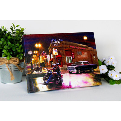 Cruisin 8x6 Mini Lighted Easel Back Canvas