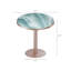 Table bistro ronde et moderne 31,5 pouces avec plateau tulipe et plateau en faux marbre, facile à assembler, structure en métal robuste-130190385