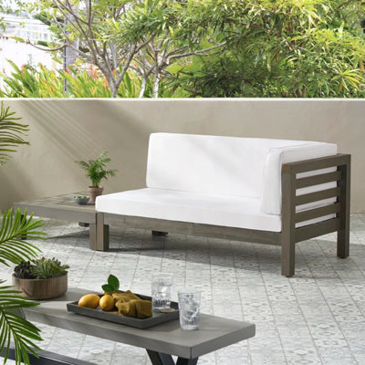 Causeuse et table basse Right Corner, blanc