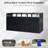 Metal Outdoor Garbage Bin Shed for 3 Trash Cans Black Stainless Galvanized Steel