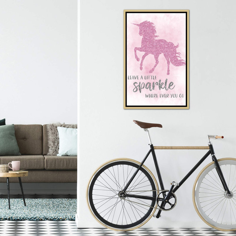 Art sparkle, H 40 po x l 26 po x P 1,5 po, Toile encadrée d'or