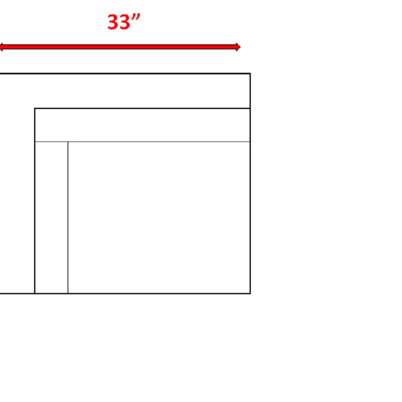 Coins de coin de 33 po de large avec coussins - Ensemble modulaire d'extérieur entièrement assemblé