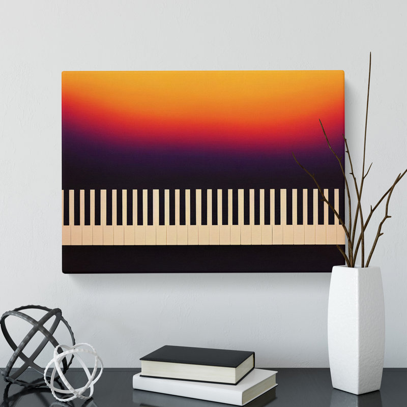 Keys Of The Piano Abstract - Wrapped Canvas, 40cm H x 60cm W x 3cm D