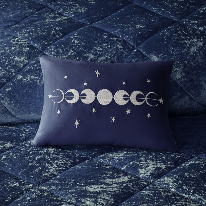Velvet Comforter Set With Throw Pillow