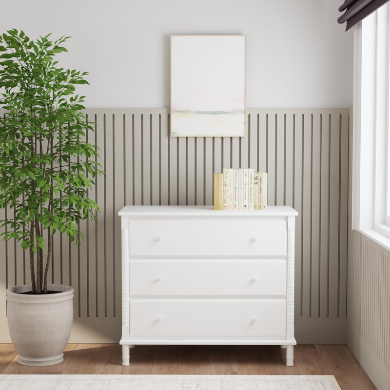 Jenny Lind 3-Drawer Dresser, White