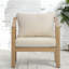 Chaises longues modernes de patio, siège profond en bois d'acacia pour le jardin de patio