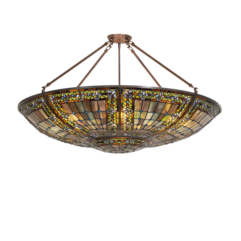 Plafonnier semi-encastré en verre