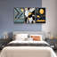 Abstrait, art mural, ensemble de 3 reproductions d'art sur toile encadrées-594168873-594213610