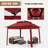 11 Ft. W x 11 Ft. D Pop Up Canopy Patio Gazebo with Mesh Wall-94240918