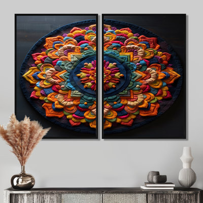 Bouddha bouddha fleur de mandala - art mural traditionnel