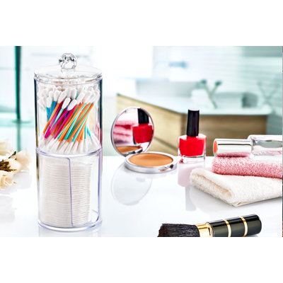 Abdulrehman Acrylic 2 Compartment Makeup Organiser