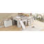 Lit double avec rangement et glissade, style loft moderne en bois massif MDF pour la maison
