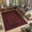 Yasmin Traditional Bukhara Indoor Area Rug Soft Woven Carpet with Jute Backing Classic Oriental Style for Living Room, Bedroom, Hallway, Red-443307174