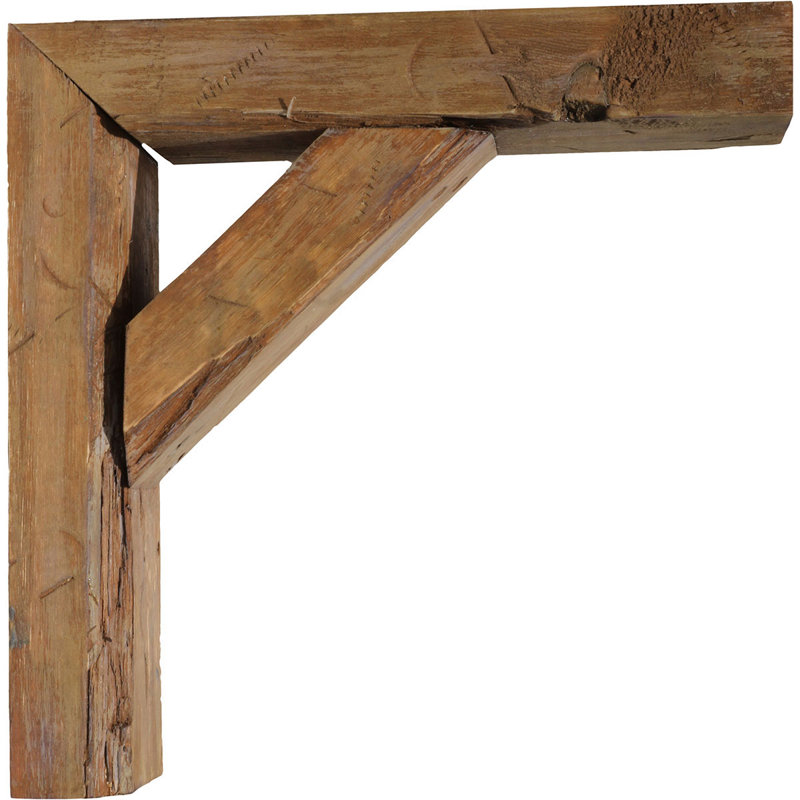 Support de ferme rétro, collection Barnwood, Brun patiné, H 8 po x l 3,5 po x P 8 po