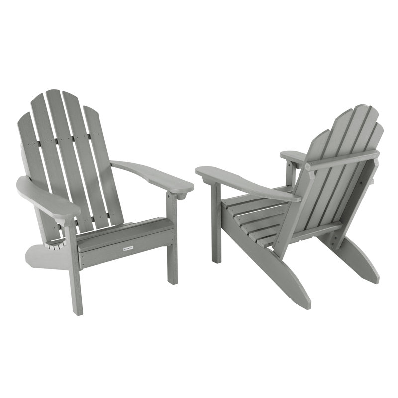 Chaise Adirondack en plastique Rialto, Teck côtier