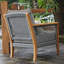 Chaise de patio en teck avec coussins Wallace-581085293