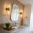 Modern Gold Wall Sconce Light Fixture - Industrial Vanity Light For Bathroom And Bedroom, Up And Down Wall Mount Lamp With E12 Base (Bulb Not Included)-2138932213