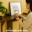 Wooden Oriental Console Table 82cm, Storage Shelves and Drawer, Hallway Table Entryway Furniture