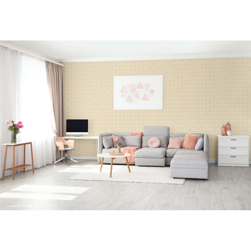 Jasmyn 10m x 53cm Wallpaper Roll, Gold