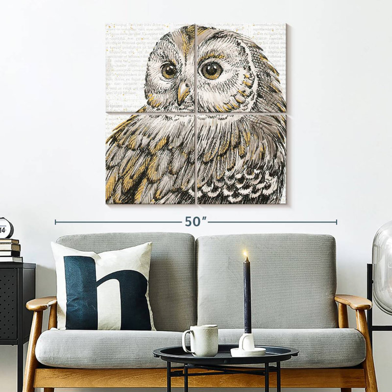 Brampt Beautiful Owls I, H 32 po x l 32 po
