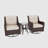 7-Piece All-Weather Wicker Patio Conversation Set With Swivel Chairs & Glass Coffee Table-391848849