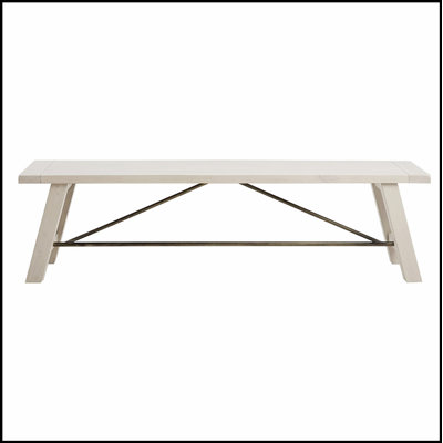 Banc de salle à manger en bois massif d'inspiration champêtre, parfait pour ajouter charme rustique et confort à toute salle à manger.