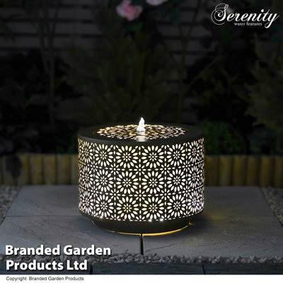 Yannakeas Metal Weather Resistant Fountain with Light