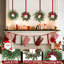 Paquet de 12 mini couronnes de Noël