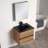 24" Floating Bathroom Vanity with Sink – Wall-Mounted All-Wood Cabinet with Soft-Close Drawers, Open-Back Design & Durable Ceramic Top-1988102304-1988102306