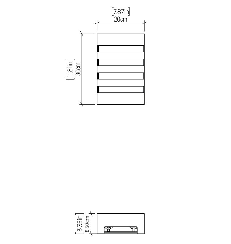 LED Flush Mounted Sconce, Louro Freijo
