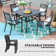 Alyah Powder Coated Steel Outdoor Stacking Dining Armchair