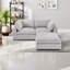 Canapé modulaire en chenille avec repose-pieds 3 pièces de 77,2 po Odai-112547370