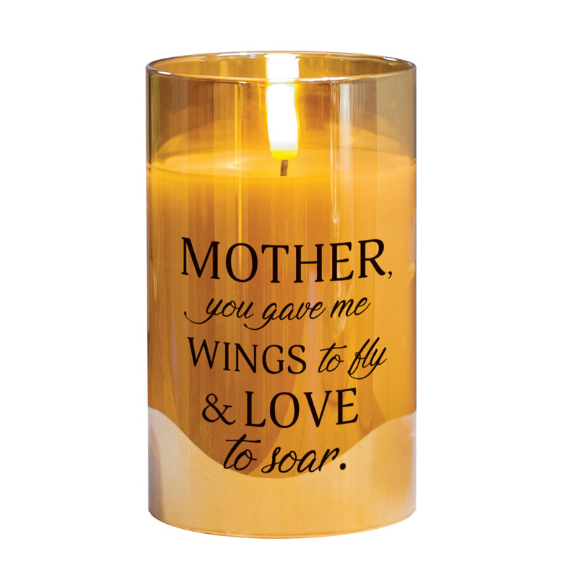 Flameless Jar Candle with Glass Holder