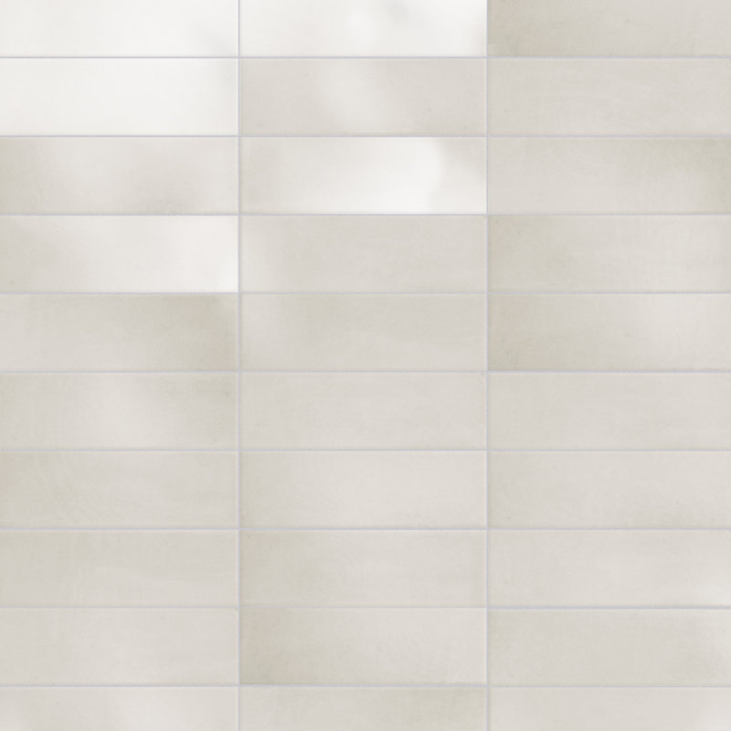 Coco 2" x 6" Porcelain Subway Wall Tile, Cloud White