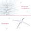 Arbre de Noël artificiel 6 pi avec arbre de Noël mince 6 pi avec 390 branches réalistes et support en plastique