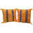 Striped Wool And Silk Throw Pillow-101836501