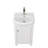 18'' Modern White Freestanding Single Bathroom Vanity with Ceramic Top For Small Space