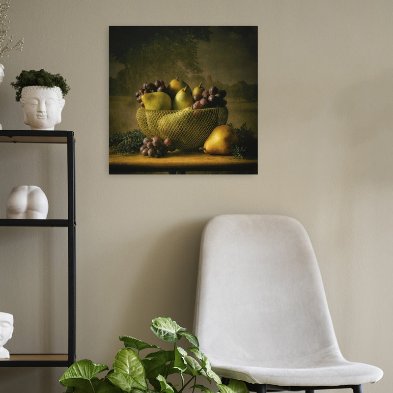 Rustic Fruit Still Life Classic Elegant Rustic Fruit Landscape Wall Art Print by Monique Van Velzen - Wrapped Canvas Print