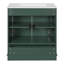 Meuble-lavabo luxueux avec lavabo en céramique, meuble-lavabo avec 2 grandes portes à fermeture douce, armoire de rangement pour salle de bain-128972916