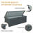 260 Gallon Metal Outdoor Deck Box Waterproof, Extra Large Patio Storage Box with Lockable Storage Containers for Patio Furniture Cushions, Pool Accessories, Garden Tools Dark Gray
