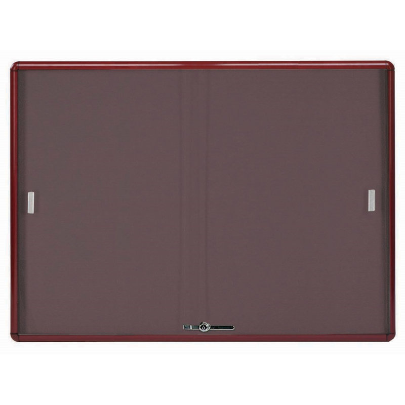 Tableau d’affichage à fixation murale radius design, Tissu bourgogne, Bourgogne, H 36 po x l 48 po