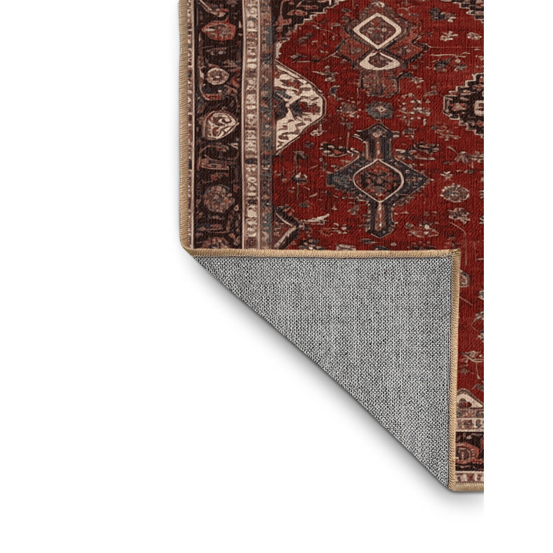 Tapis brun lavable à la machine, Carré 4 pi